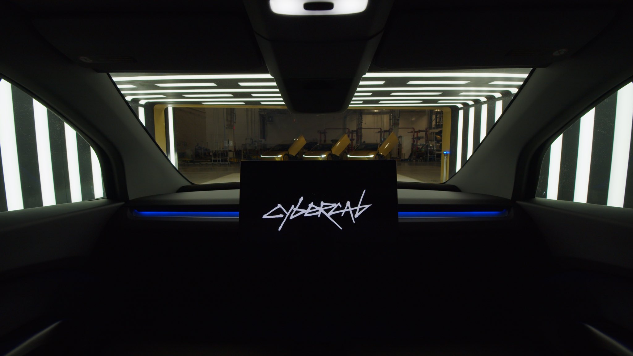 Cybercab production — shared via official Robotaxi channel